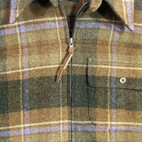 Lauren Ralph Lauren 100% Lambswool Plaid Zip Up Jacket Women’s Petite Medium - Picture 14 of 16